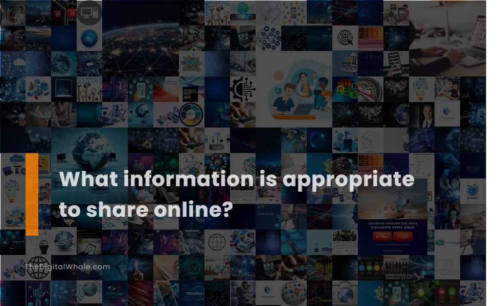 What Information Is Appropriate To Share Online?